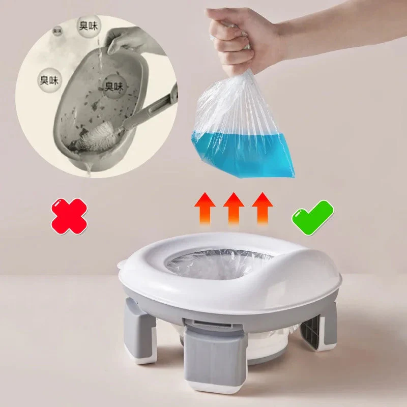 Siège Pliable 3-en-1 de Voyage pour Bébé – Toilette Portable & Hygiénique – Image 4