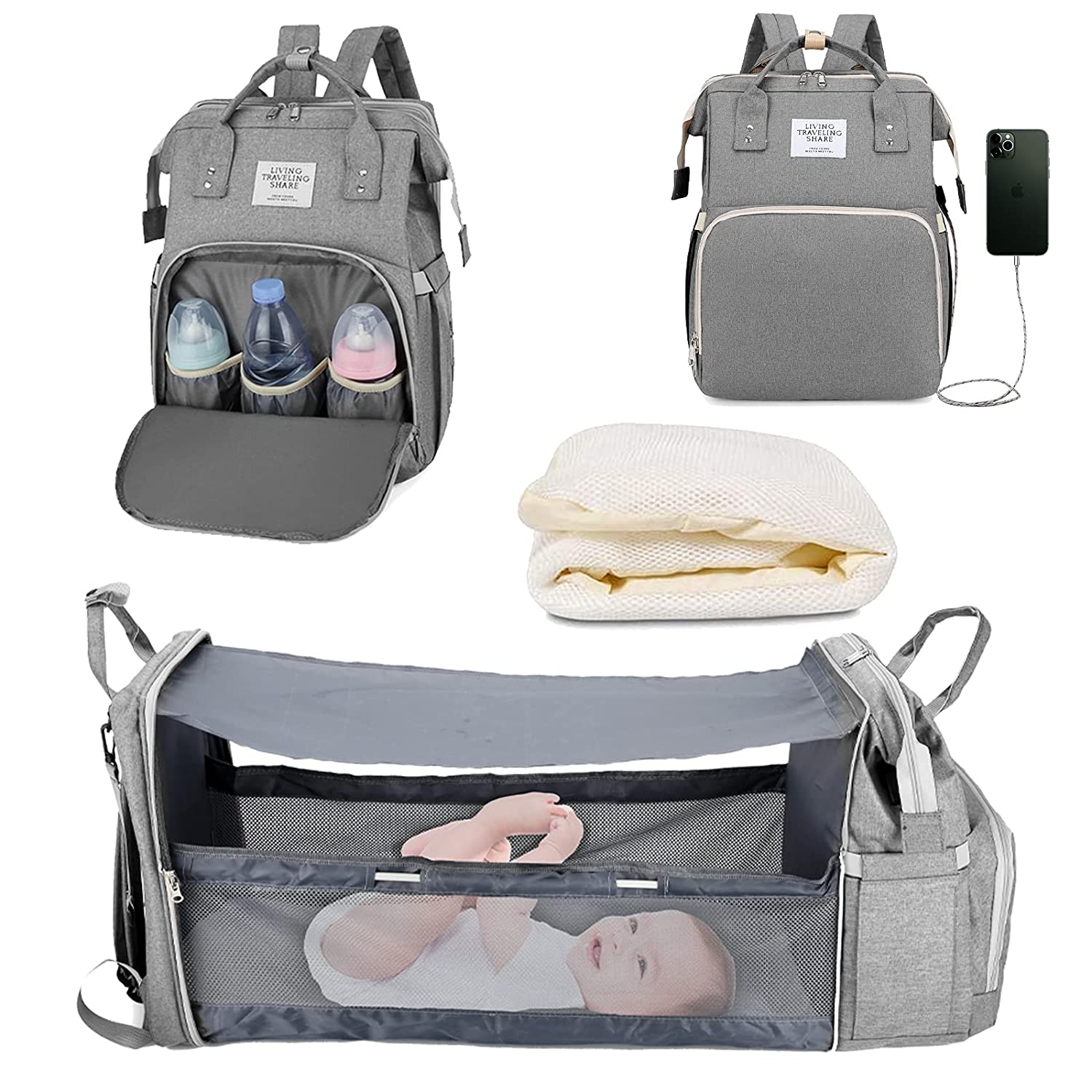 Sac à langer portatif | Berceau de voyage BabyNappy™ – Image 7